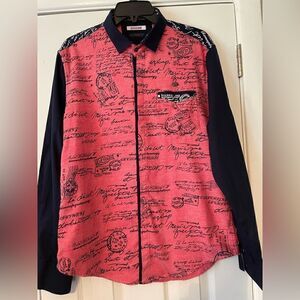 Yankees Homme Button Down Shirt Size Large